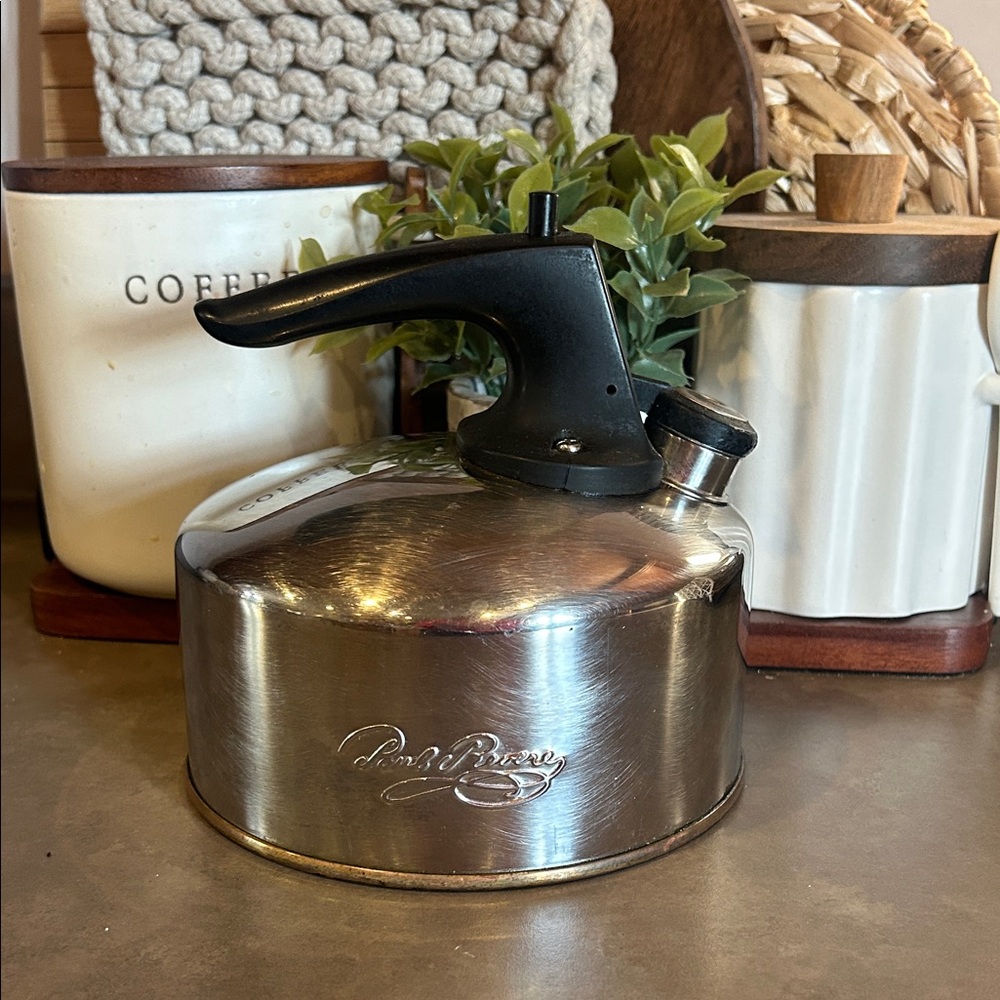 Revere Ware Paul Revere Copper Clad Bottom Stainless whistle small Tea Kettle